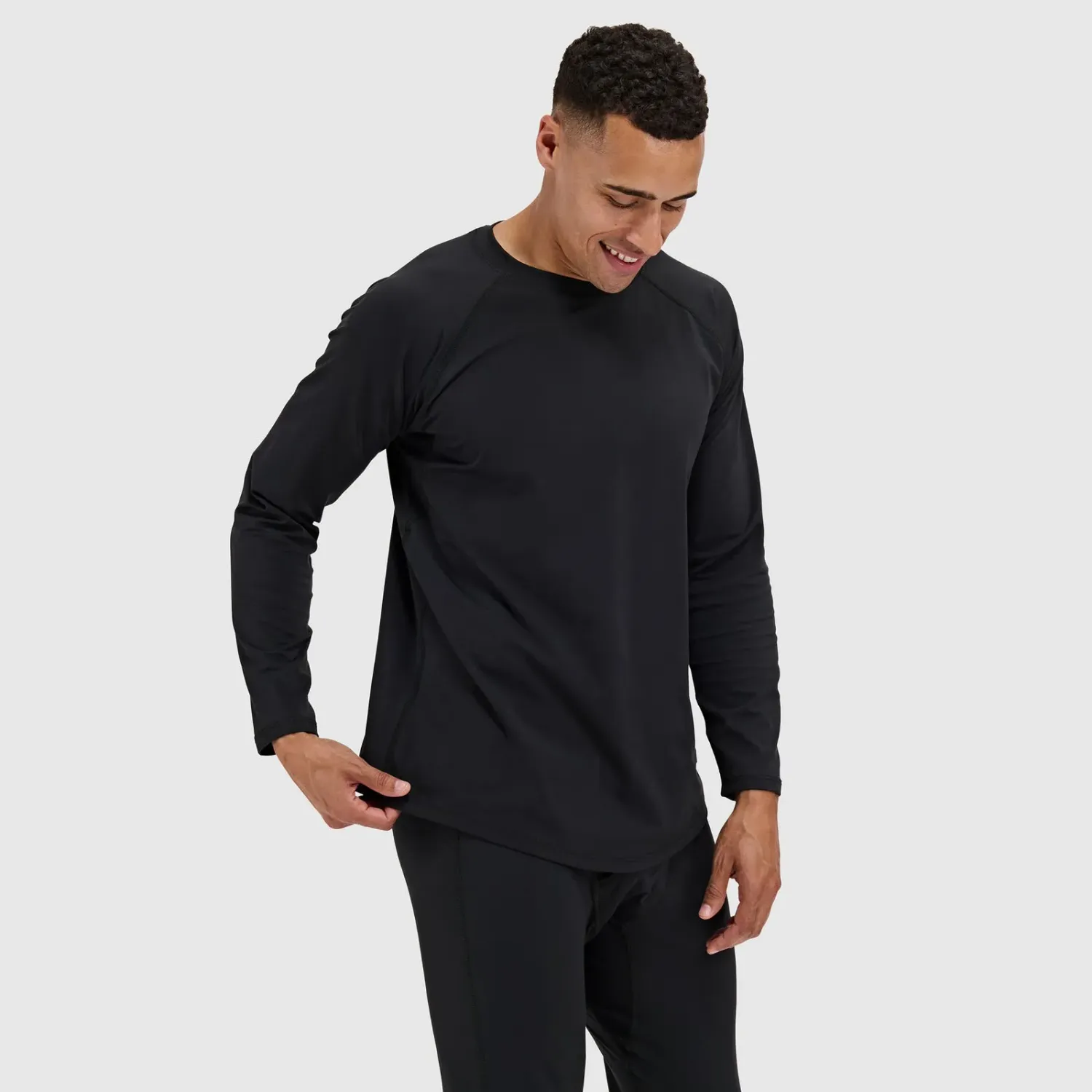 Blackstrap Men's Skyliner Base Layer Top, Color: Black, Size: S