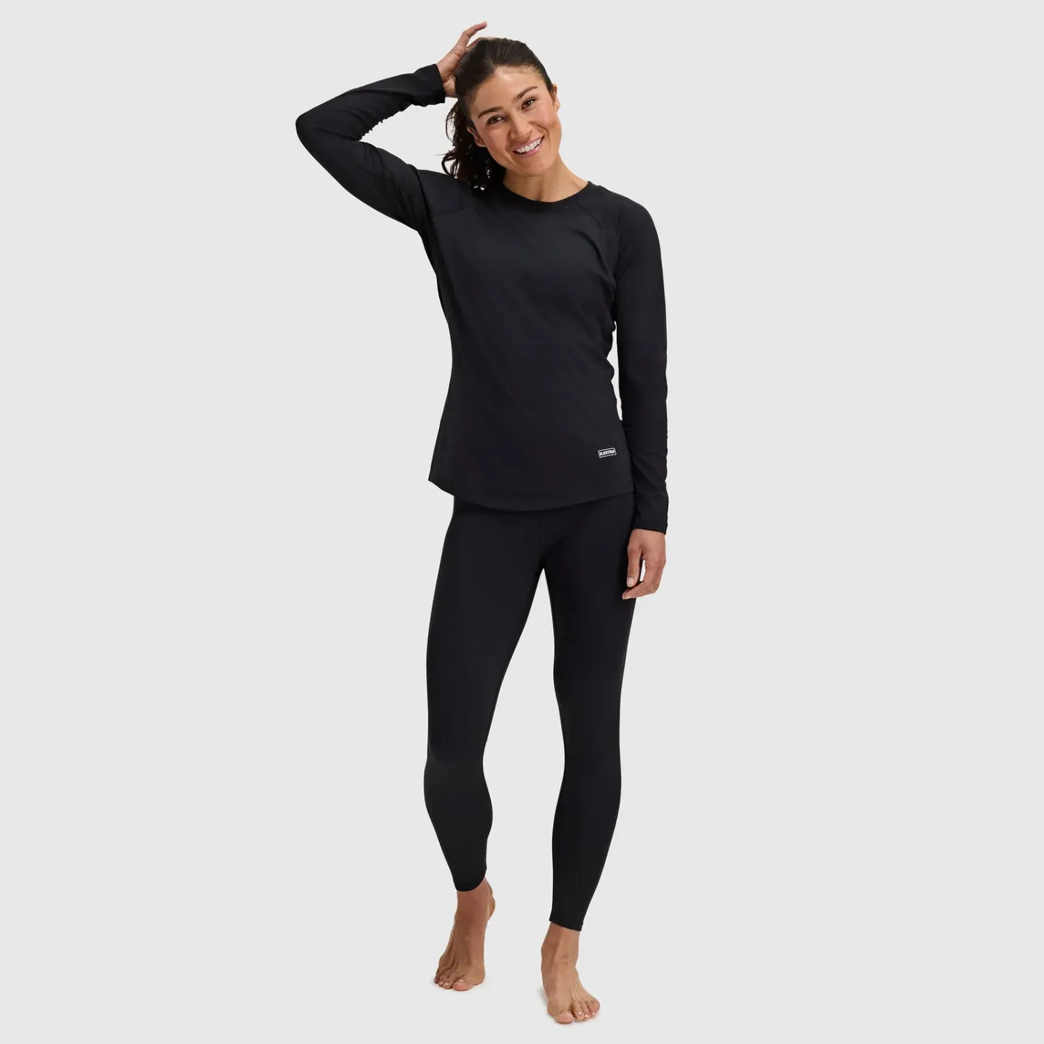 Blackstrap Women's Skyliner Base Layer Top in Black, alternate view 1