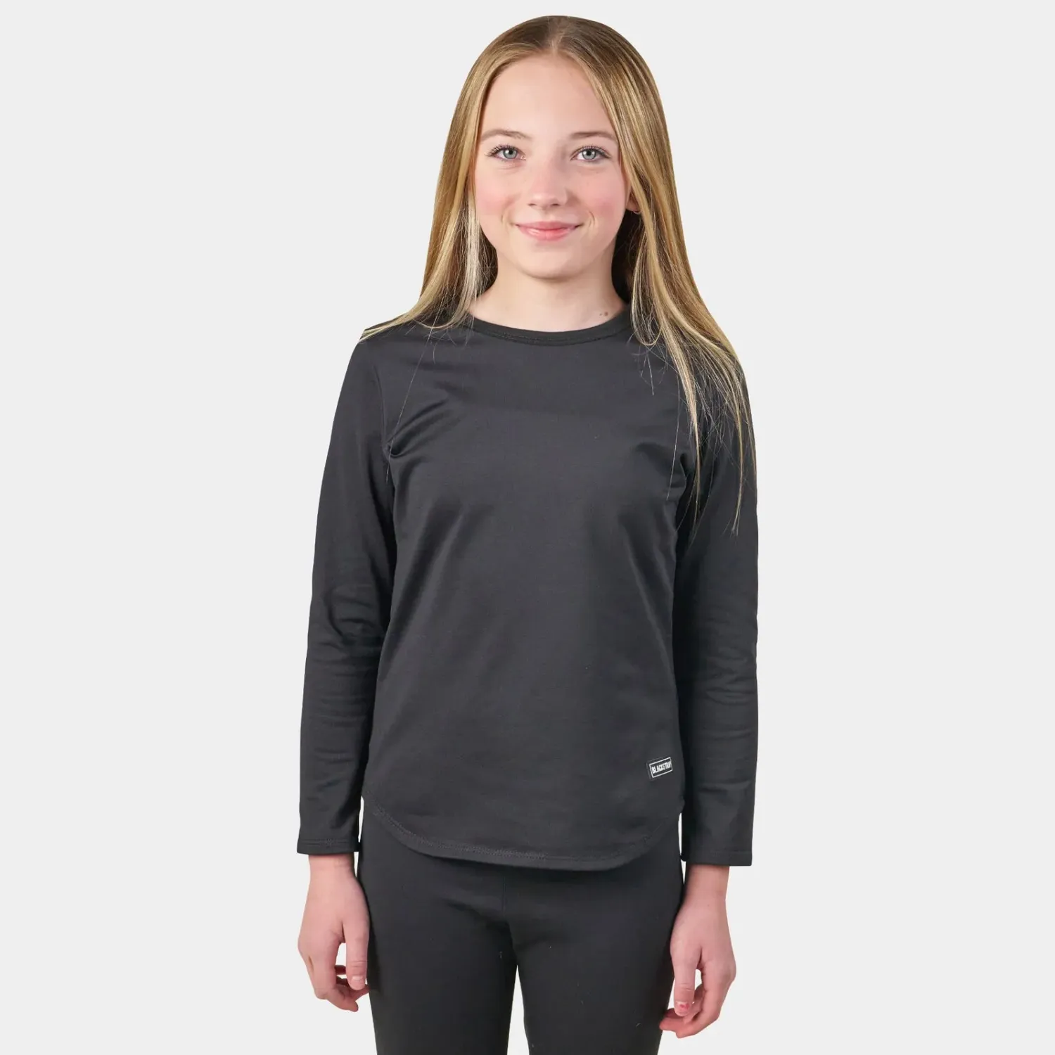 Blackstrap Kids Evolver Base Layer Top, Color: Black, Size: S