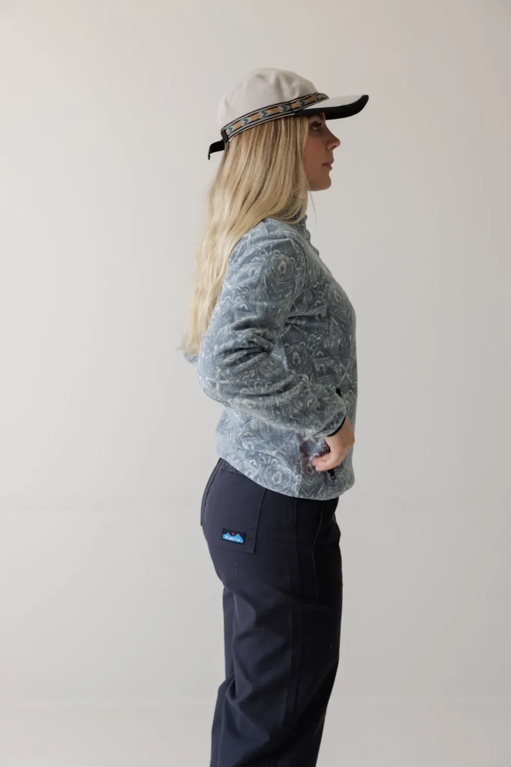 KAVU Women's Cavanaugh Fleece Pullover in Sky Bear, alternate view 1