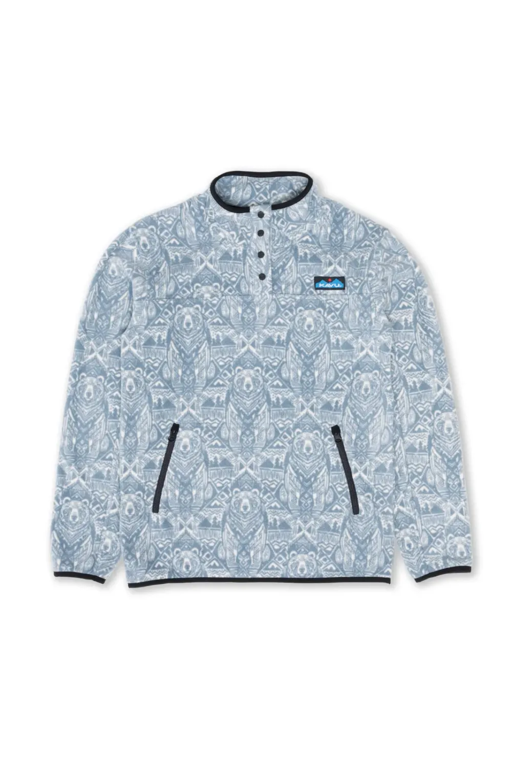 KAVU Women's Cavanaugh Fleece Pullover, Color: Sky Bear, Size: S