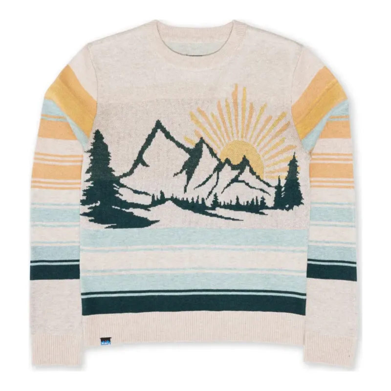 KAVU Women's Hillrose Sweater in Winter Valley, front view