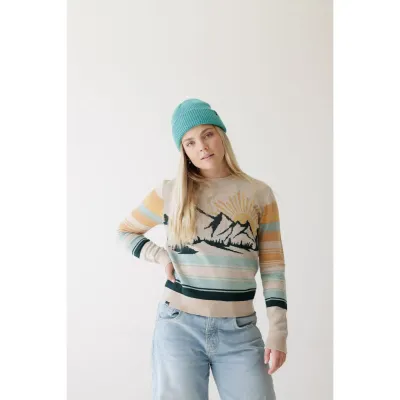 KAVU Women's Hillrose Sweater in Winter Valley, alternate view 1