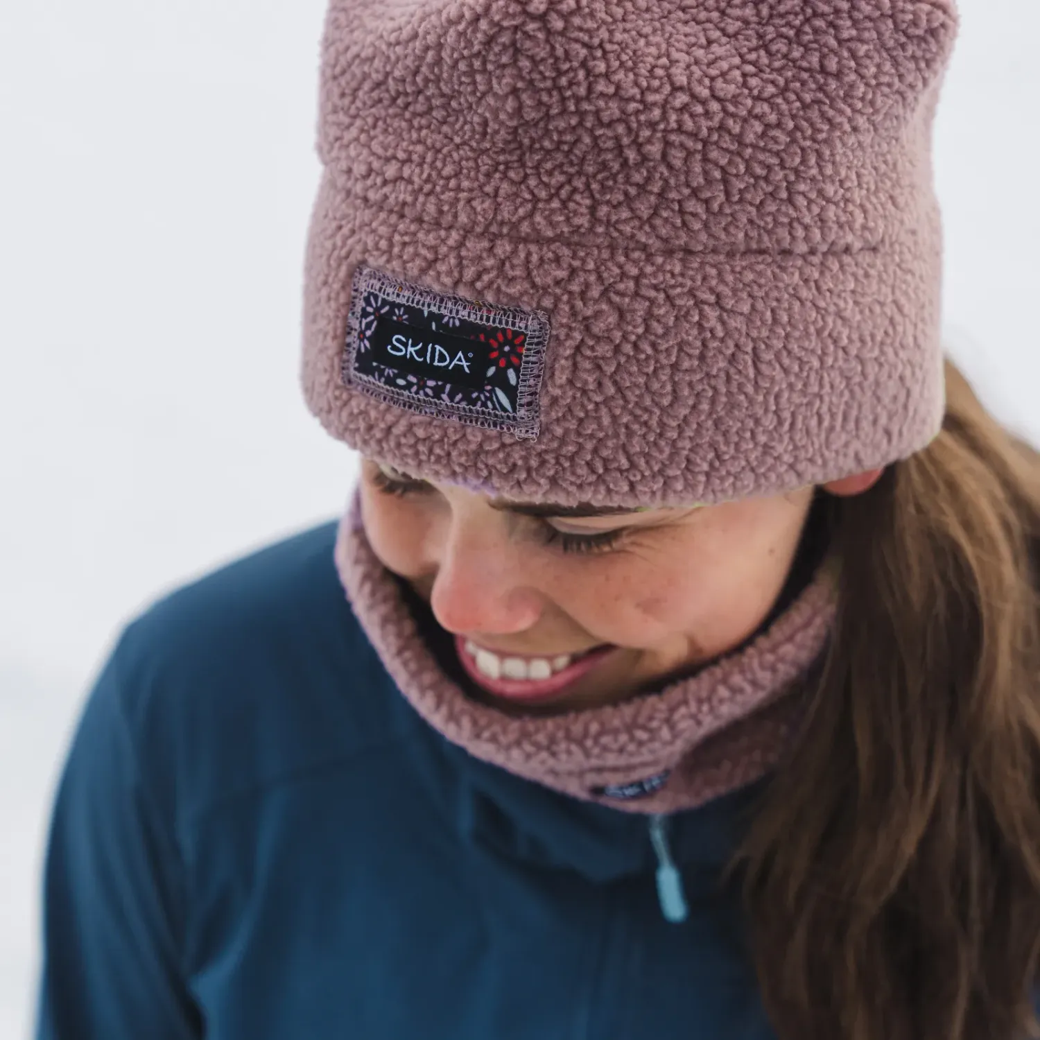 Skida High Pile Fleece Neckwarmer, Color: Sugarplum
