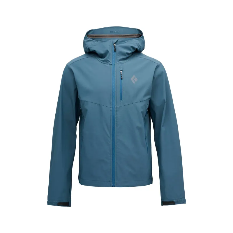 Black Diamond Men's Dawn Patrol Shell in Midnight Blue, front view