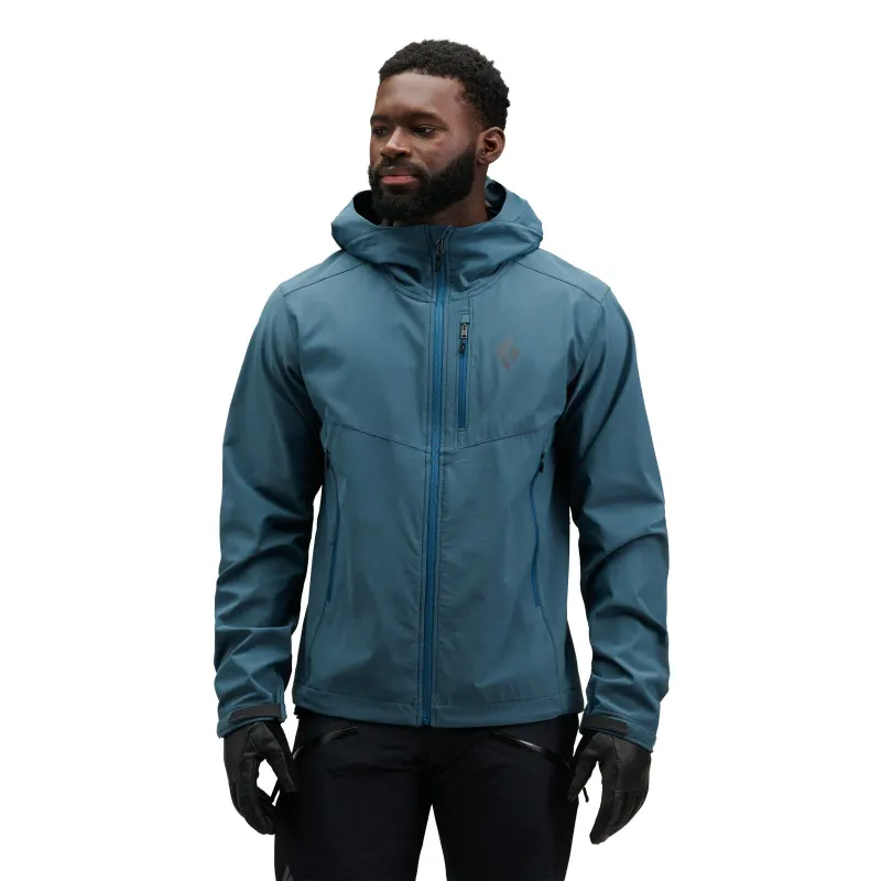 Black Diamond Men's Dawn Patrol Shell in Midnight Blue, alternate view 1