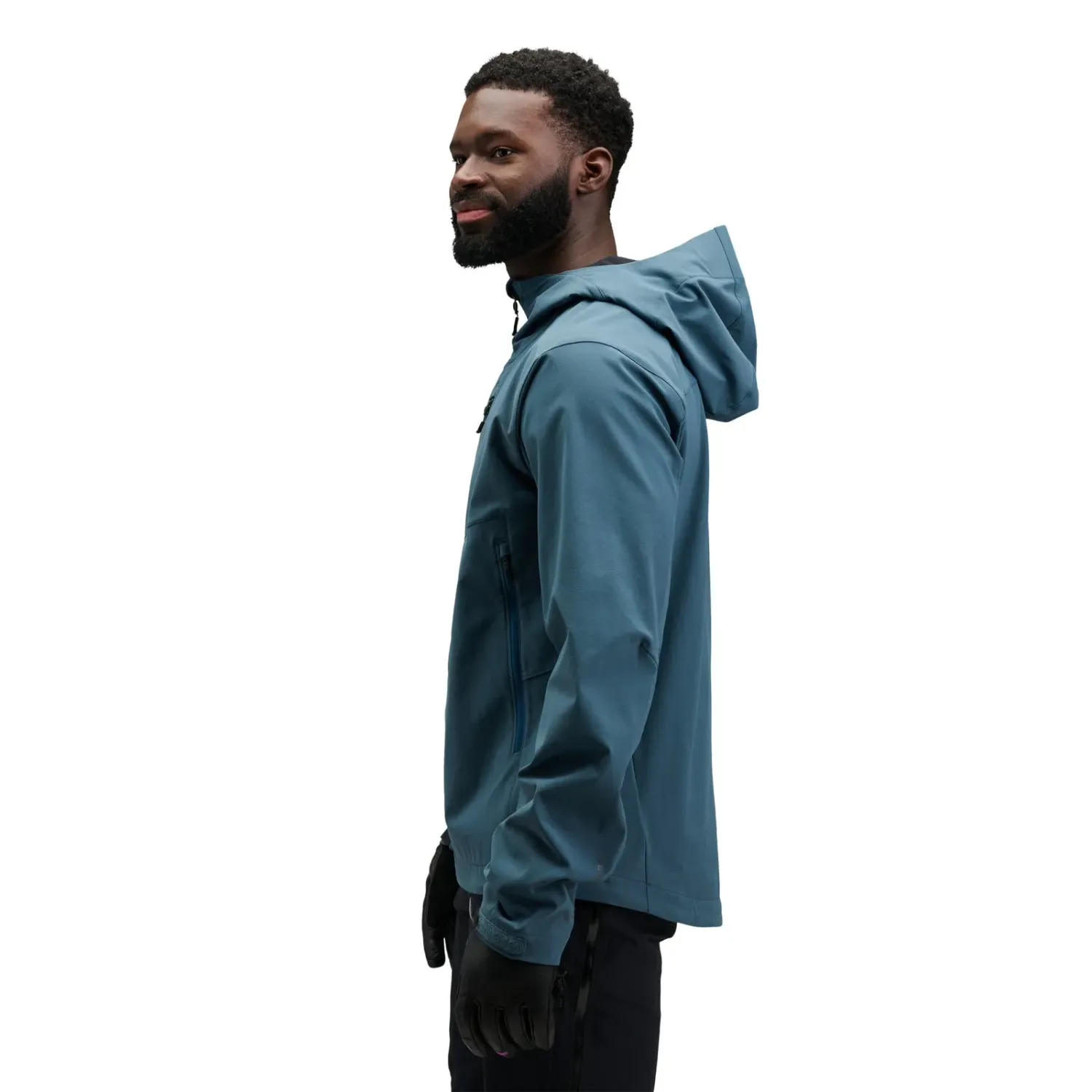 Black Diamond Men's Dawn Patrol Shell in Midnight Blue, alternate view 2
