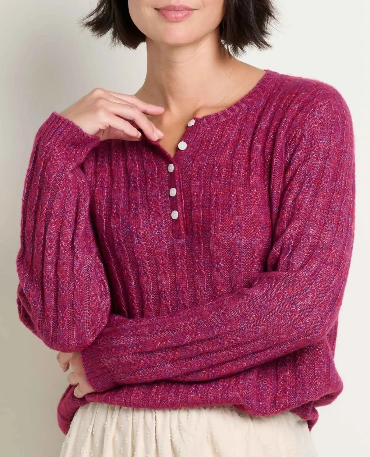 Toad&amp;Co Women's Cloudcover Pullover Sweater in Garnet, alternate view 2