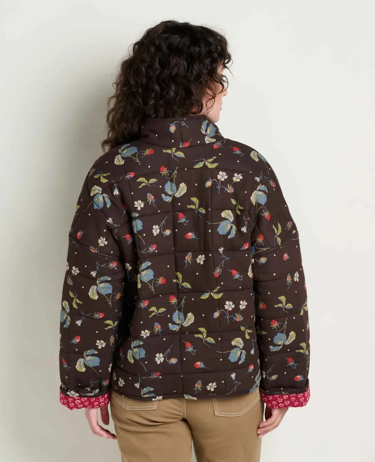 Toad&amp;Co Women's Manzana Quilted Jacket in Barnwood Print, alternate view 1