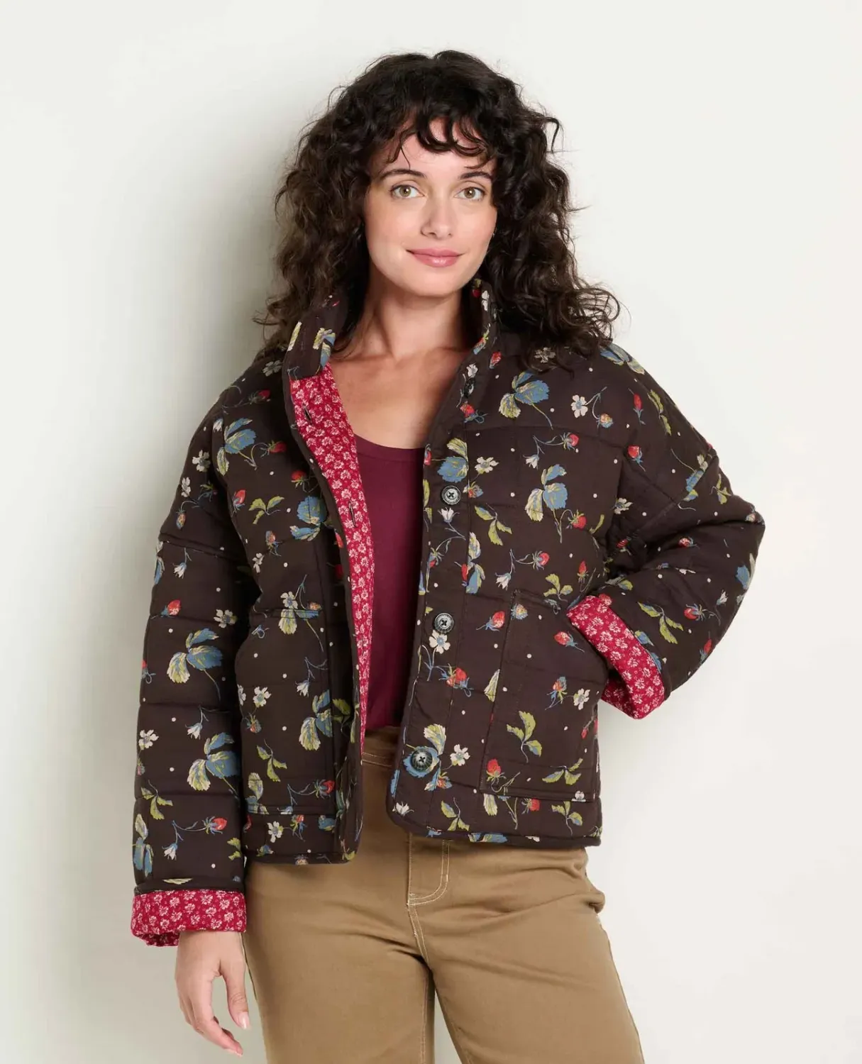 Toad&amp;Co Women's Manzana Quilted Jacket, Color: Barnwood Print, Size: S