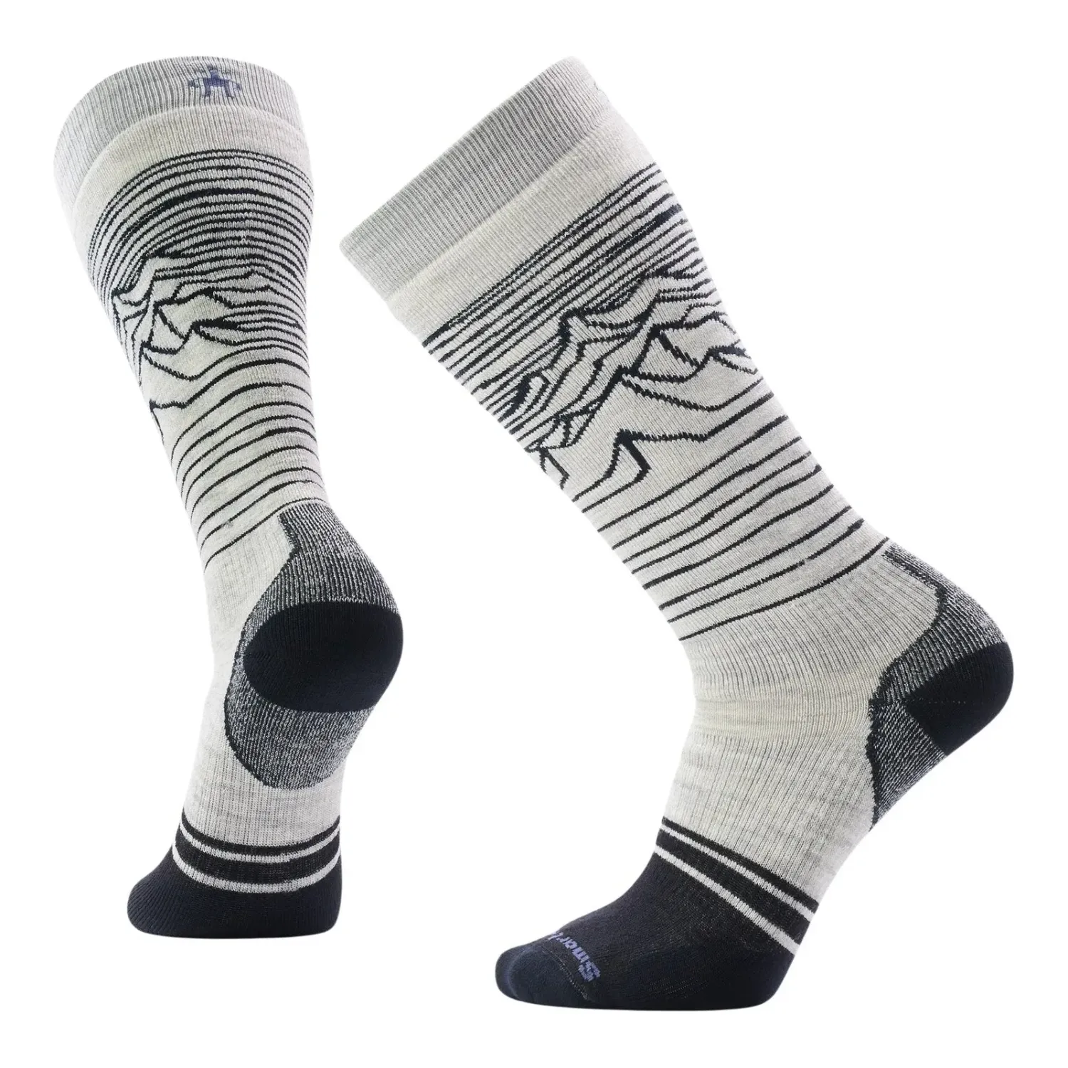 Smartwool Men's Snowboard Full Cushion Iguchi Over The Calf Socks, Color: Ash, Size: M