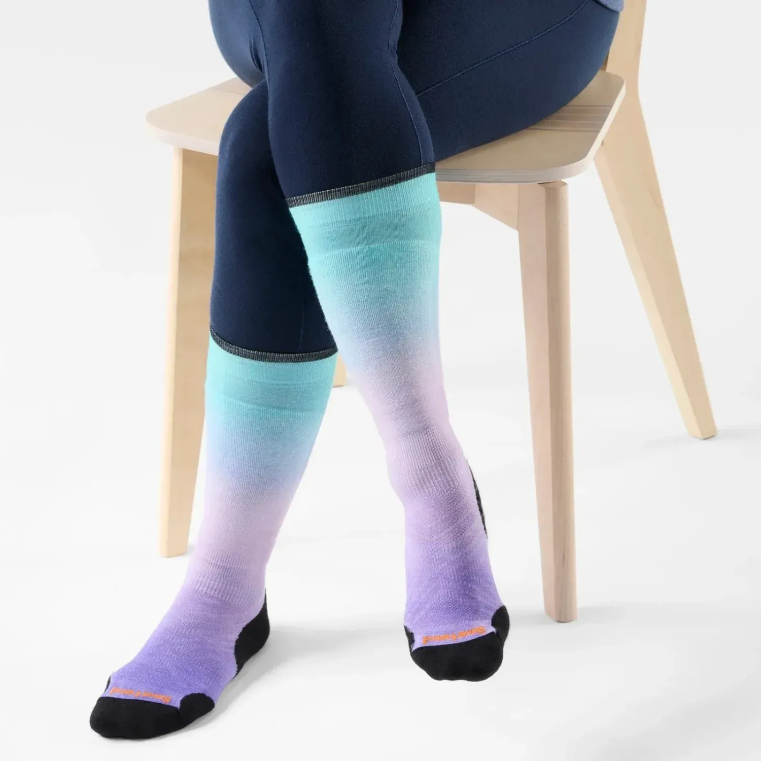 SW003130 - Smartwool Women's Ski Targeted Cushion Ombre Print Over The Calf Socks, alternate view 1