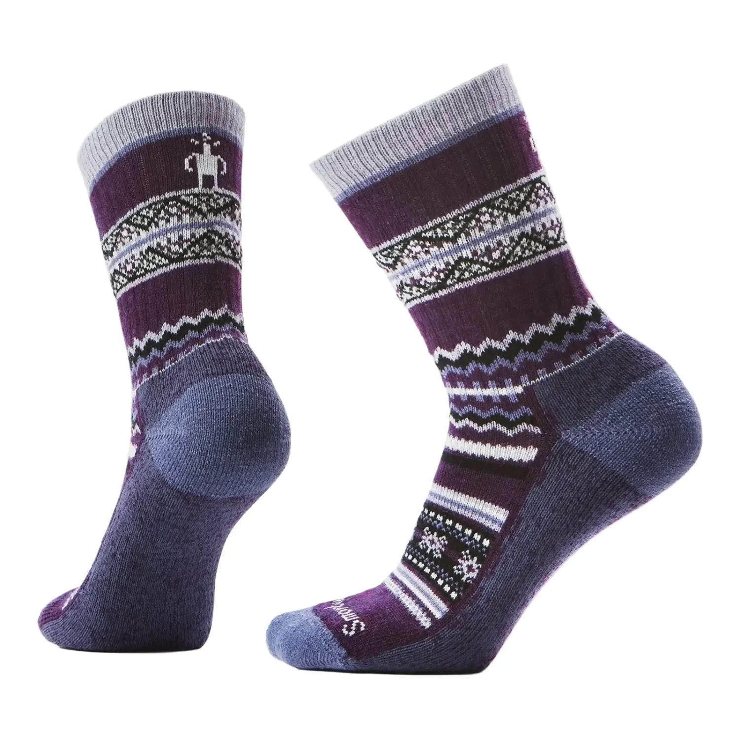 Smartwool Women's Everyday Cozy Snowed In Sweater Crew Socks Chalk Violet, Color: Chalk Violet, Size: S