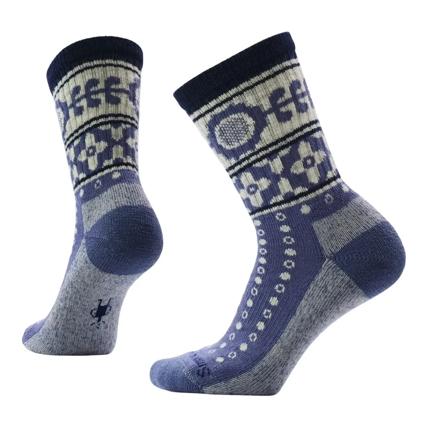 Smartwool Women's Everyday Cozy Retro Sunflower Crew Socks, Color: Nightfall Blue, Size: S