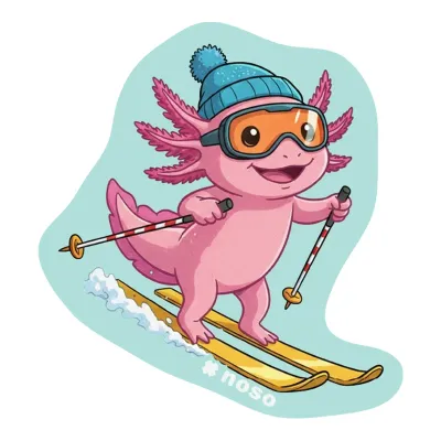 NoSo Skiing Axolotl, main view
