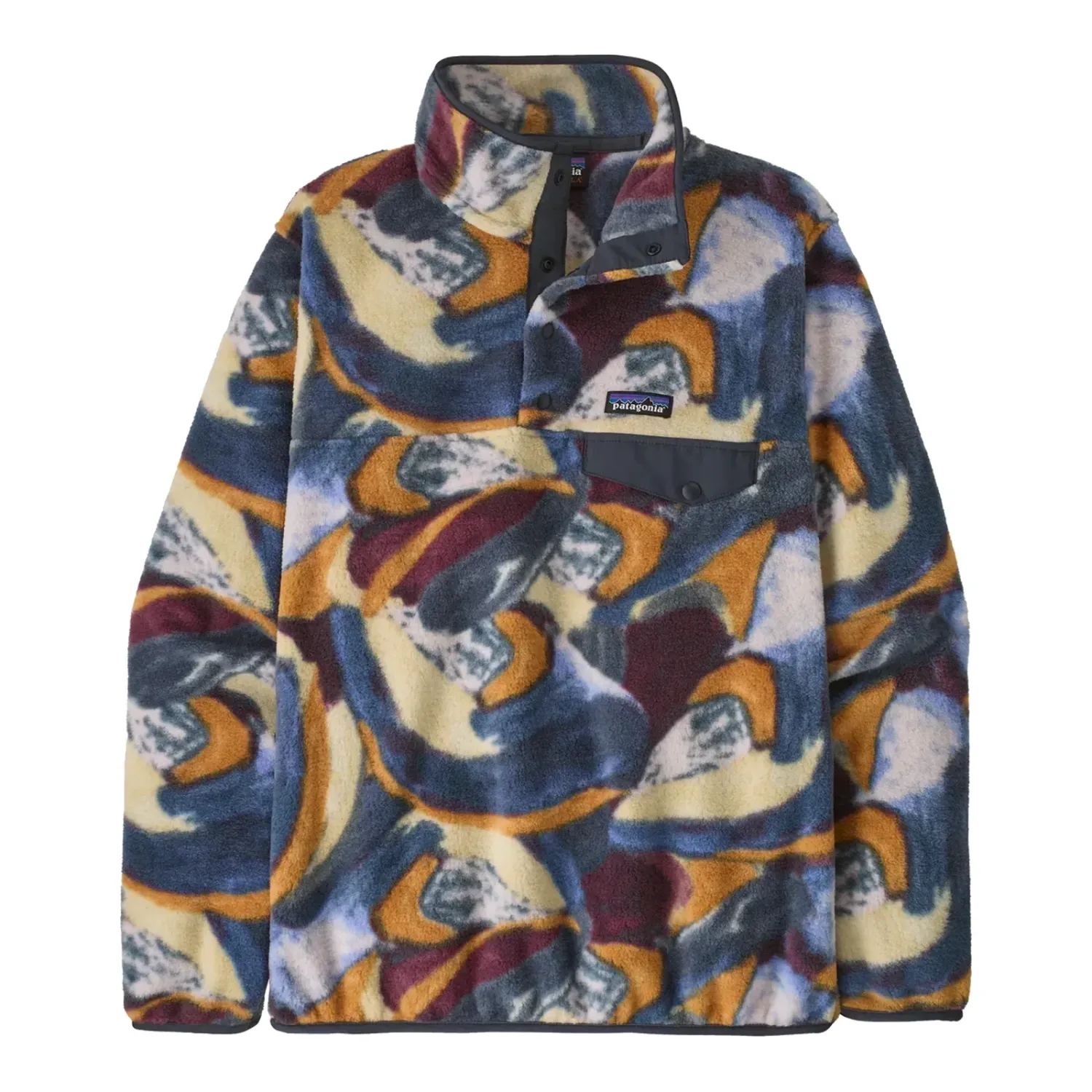 Patagonia Women's Lightweight Synchilla Snap-T Fleece Pullover, Color: Smudge: Smolder Blue, Size: S
