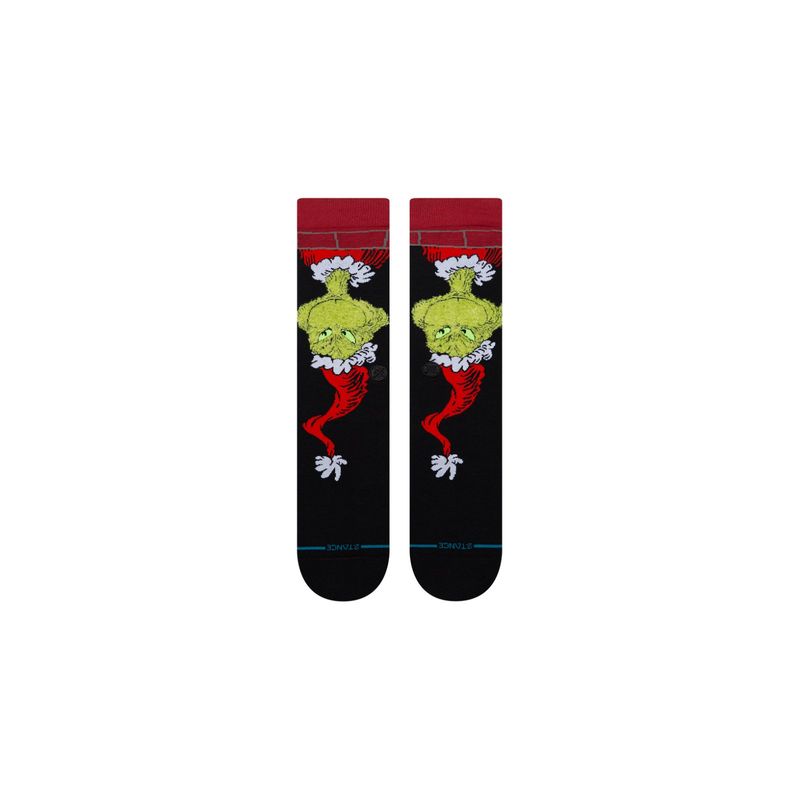 Stance Down The Chimney Crew Socks in Black, alternate view 1