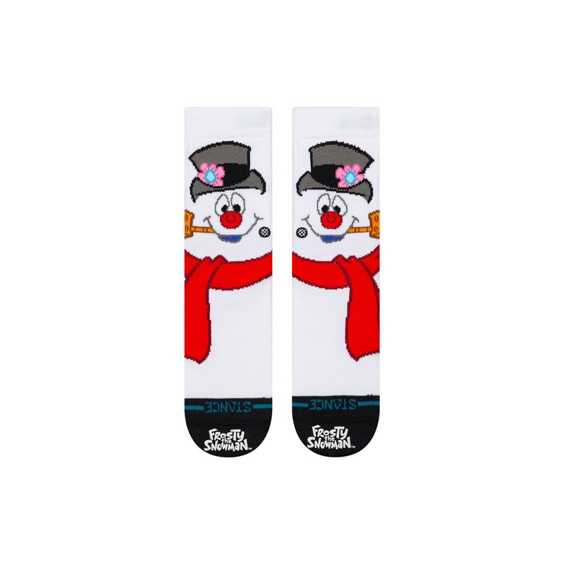 Stance Kids Frosty Crew Socks in White, alternate view 1