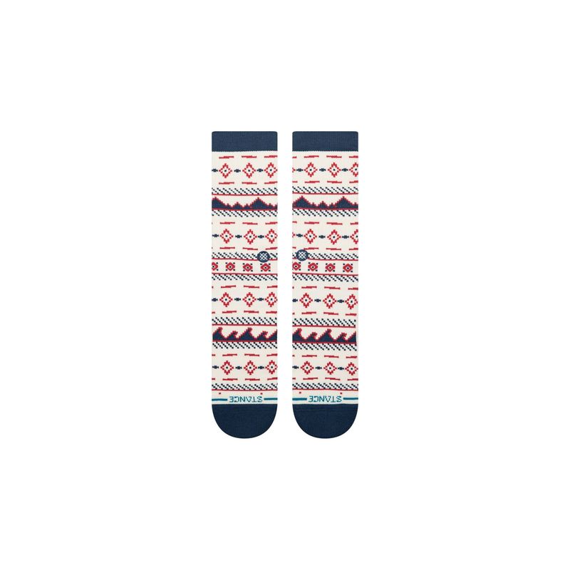 Stance Rising Tide Crew Socks in Cream, alternate view 1