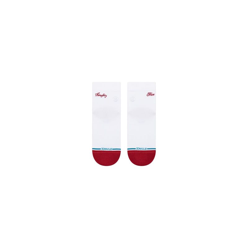 Stance Women's Naughty Or Nice Quarter Socks in White, alternate view 1