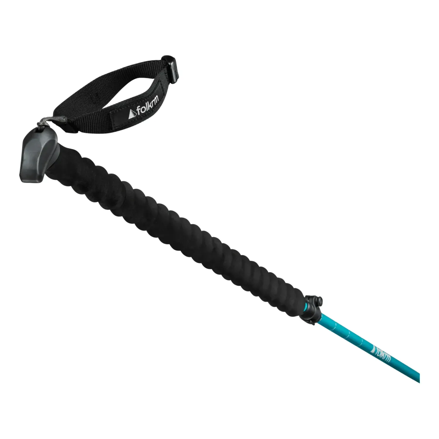 Folkrm Pahto Ski Poles in Glacier Blue, grip view