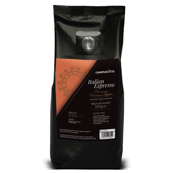 Italian Espresso Blend Coffee Beans - 12 x 500g per case