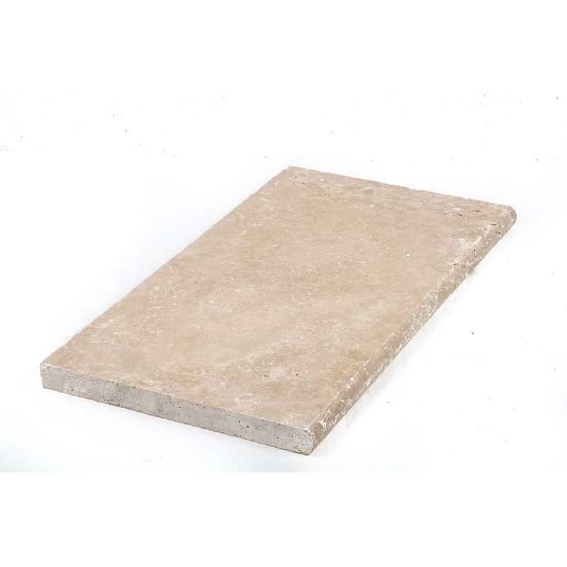 Margelles travertin beige arrondie