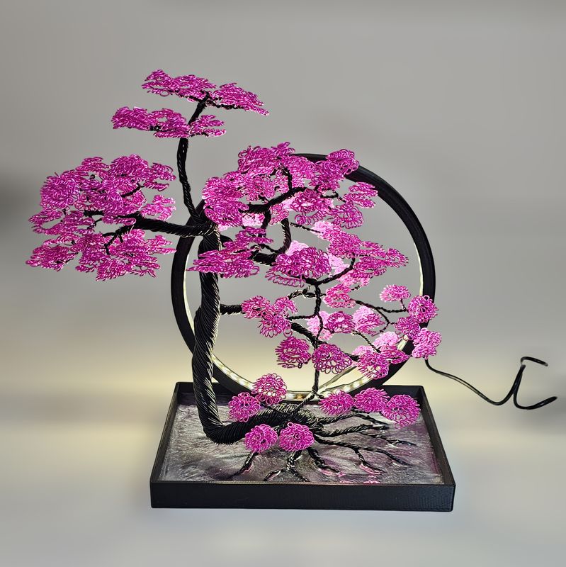 Bonsái lampara rosa