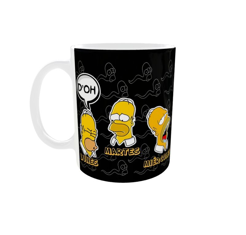 Taza Homer Simpsons días de la semana
