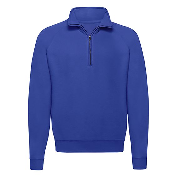 Felpa mezza zip 290gr 65%cot. 35%pol.