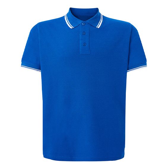 Polo manica corta con pipping 200gr 100% cotone