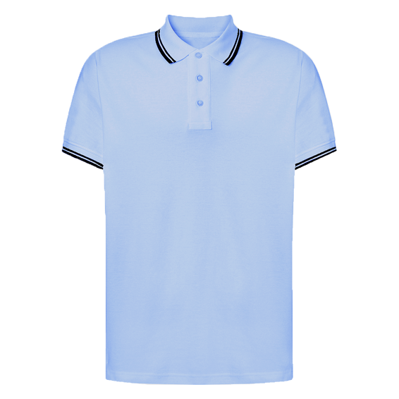 Polo manica corta con pipping 200gr 100% cotone