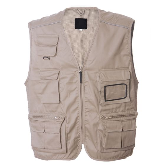 Gilet multitasche 80% poliestere-20% cotone, 190 g/m²