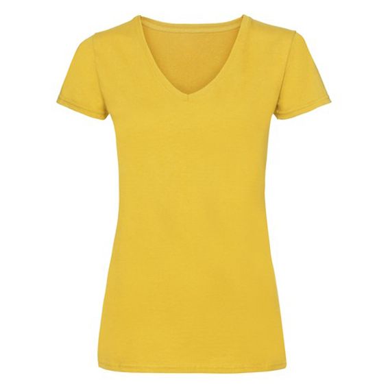 T-SHIRT 165gr 100% cot. manica corta scollo a V donna