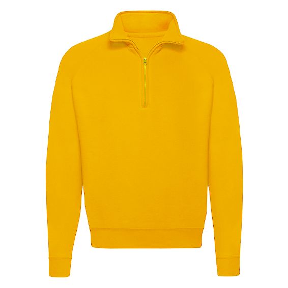 Felpa mezza zip 290gr 65%cot. 35%pol.