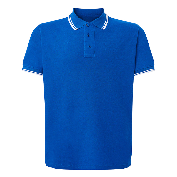 Polo manica corta con pipping 200gr 100% cotone