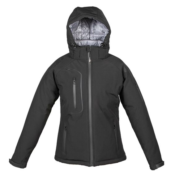 Giubbino imbottito in softshell 97%pol. – 3%ea.  320 gr + 180 gr donna