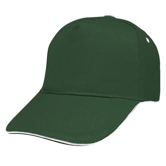 Cappellino 5 pannelli sandwich 100% cot.