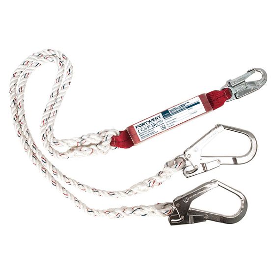 Corda doppia con assorbitore di energia