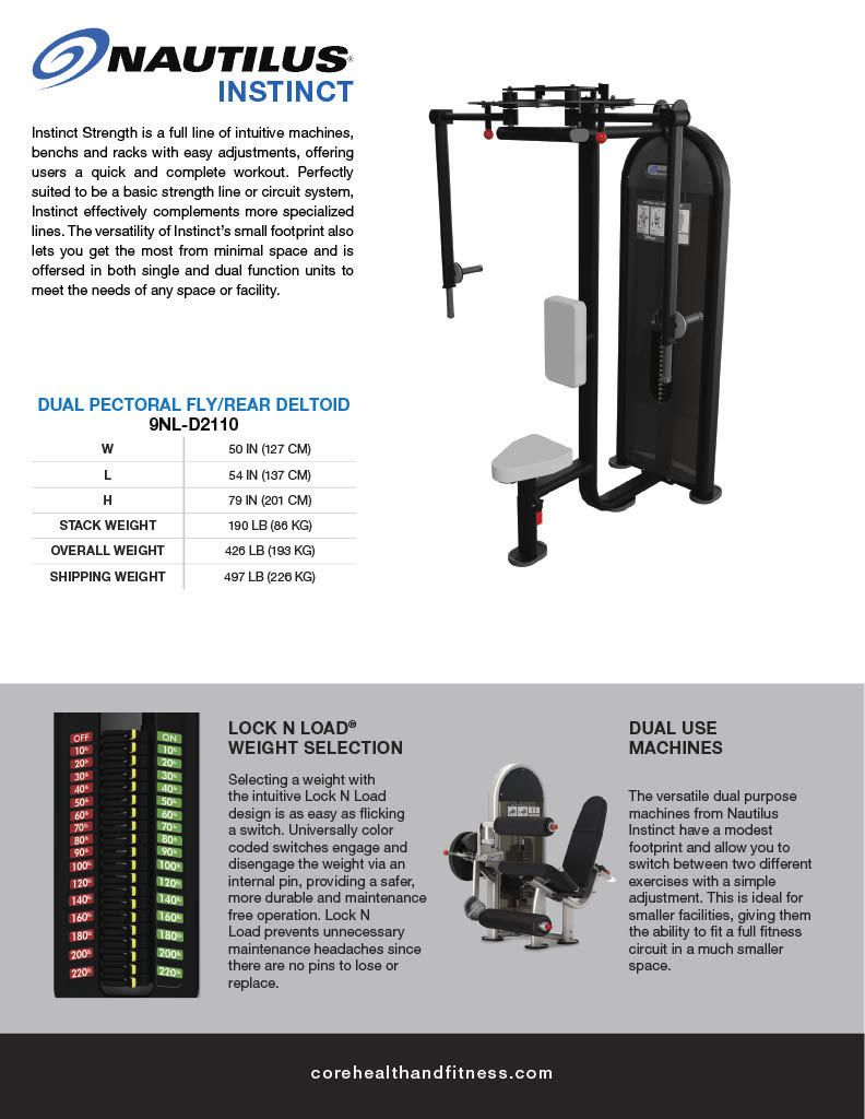 NAUTILUS INSTINCT DUAL PEC FLY/ DELTOID