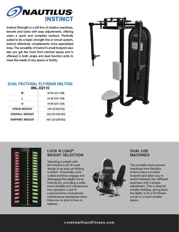 NAUTILUS INSTINCT DUAL PEC FLY/ DELTOID NAUTILUS INSTINCT DUAL PEC FLY/ DELTOID