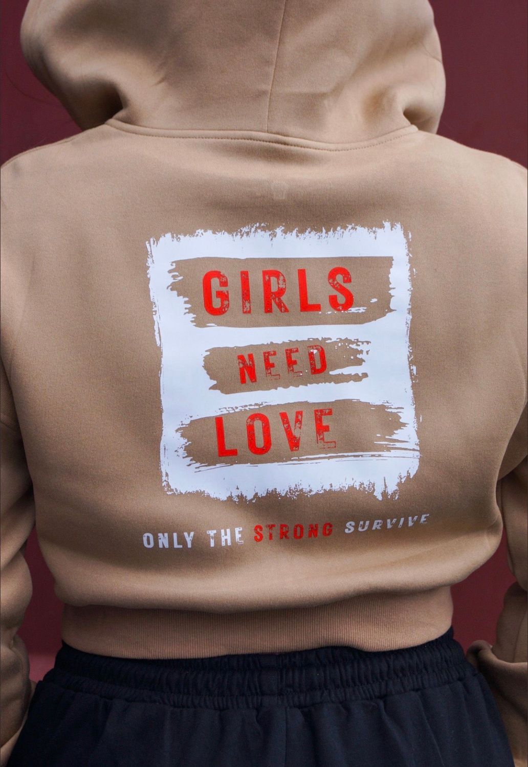 Girls Need Love Cropped Hoodie