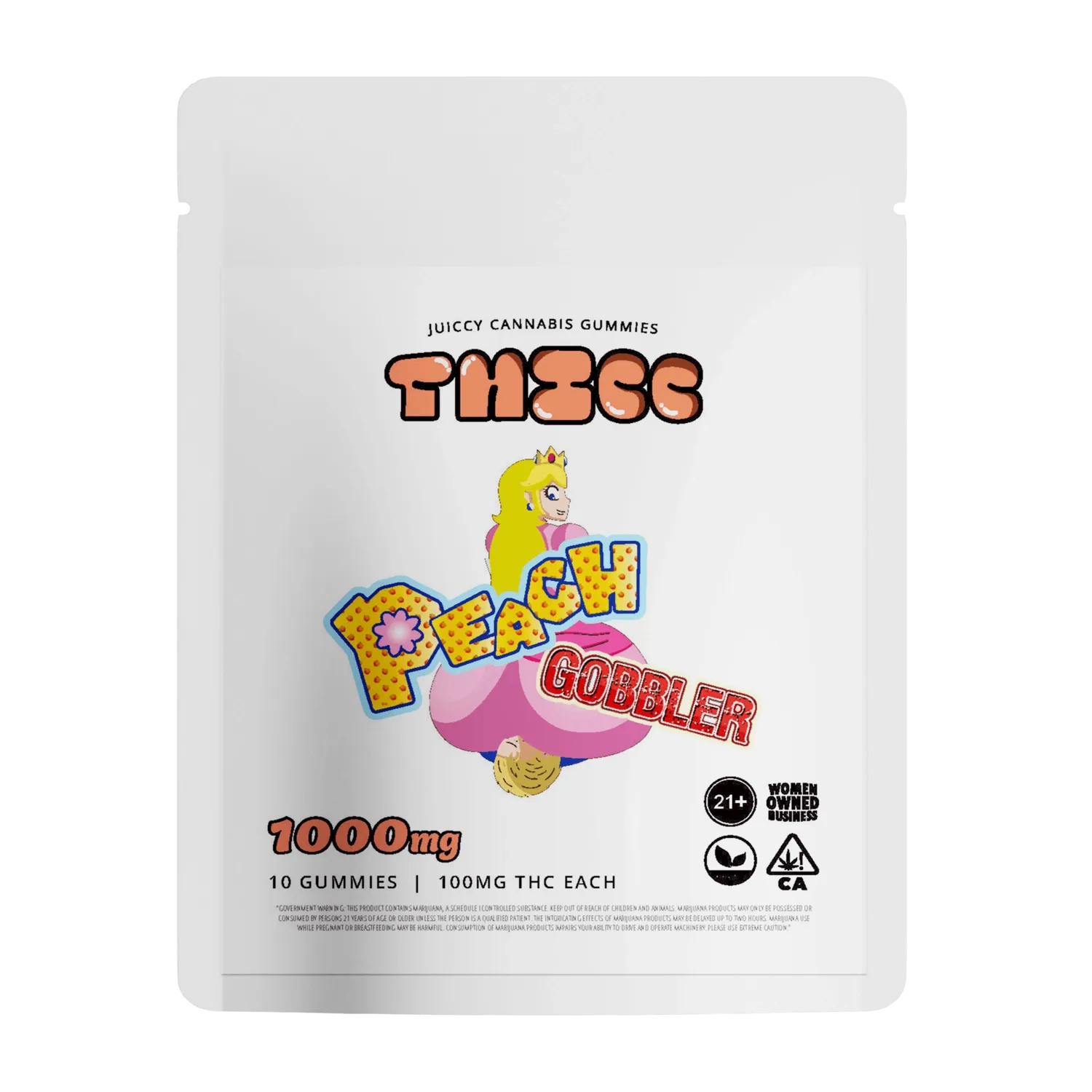 THICC - Peach Gobbler (1000 MG) Gummies THC THICC - Peach Gobbler (1000 MG) Gummies THC