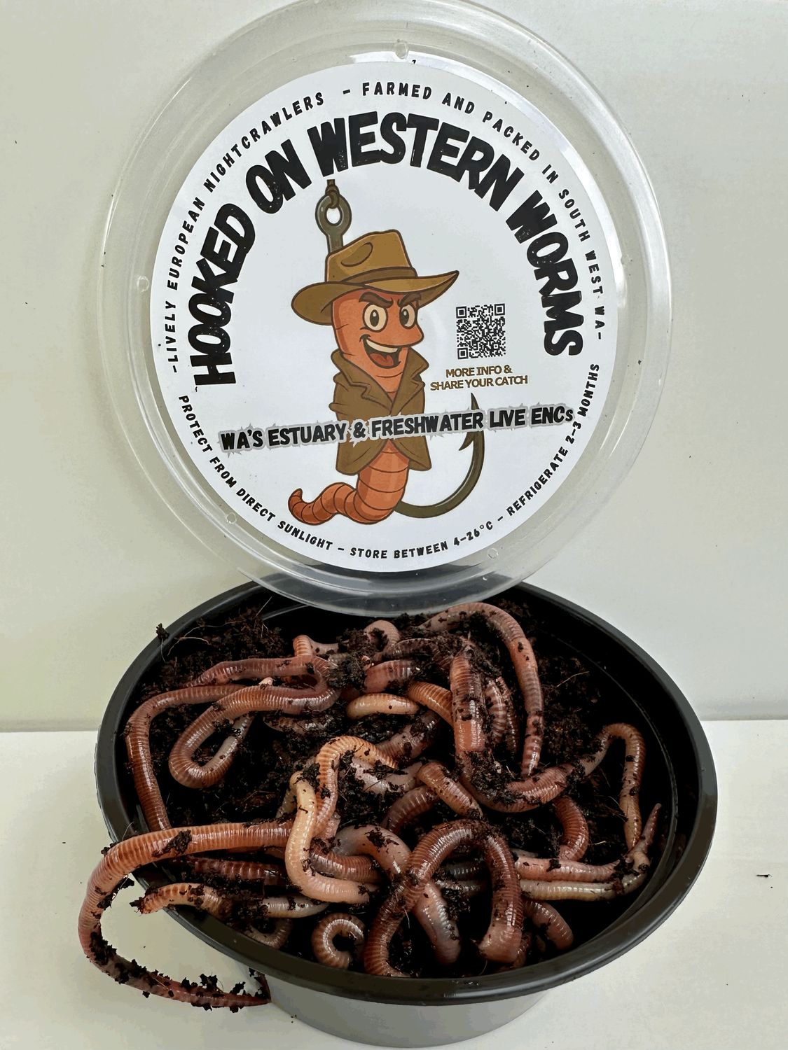 Attention, Please refer to our home page for notification! Tub of 20 Live European Nightcrawlers