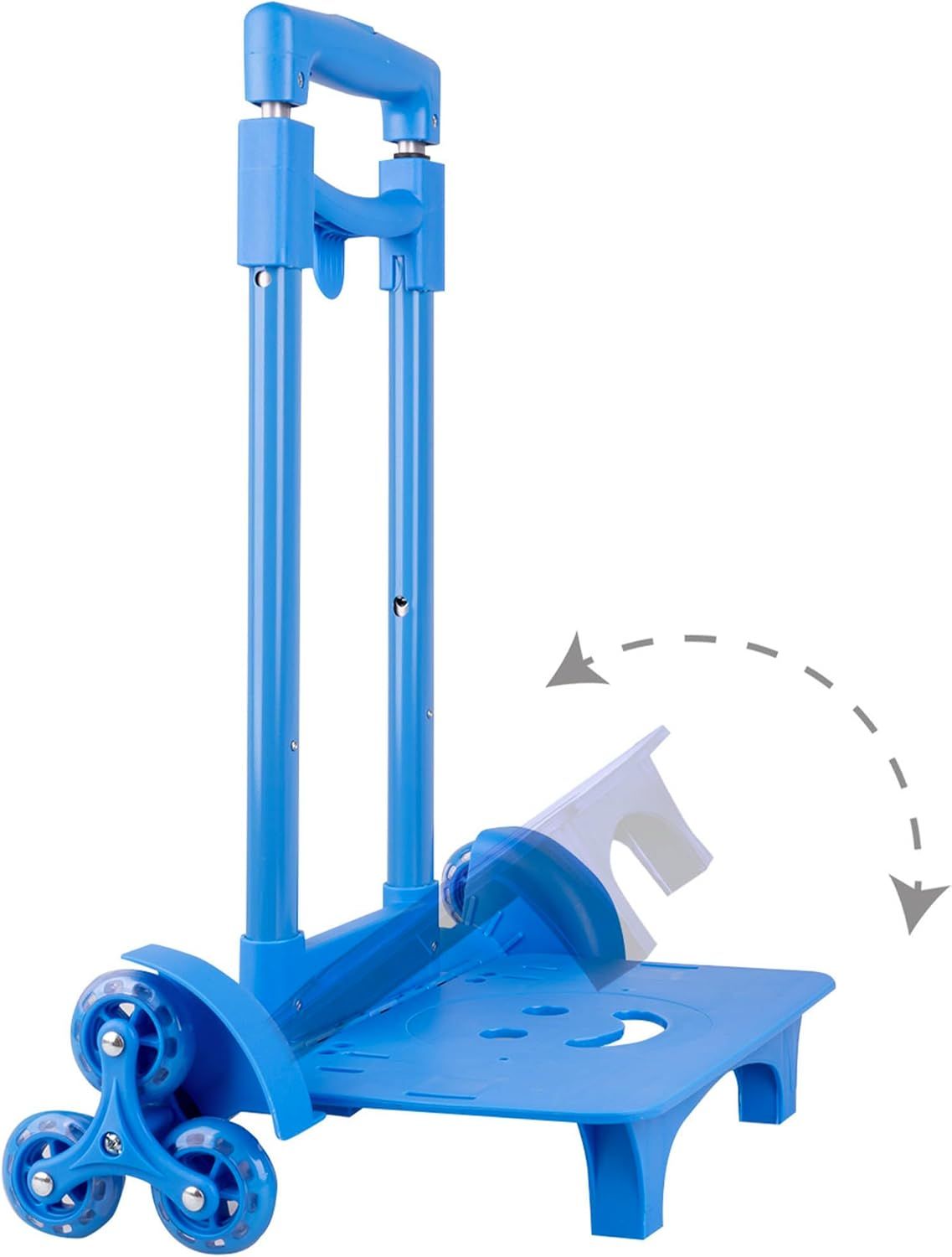 Colourbook Trolley - Carrello Porta Zaino Scuola Pieghevole, 3 ruote - AZZURRO