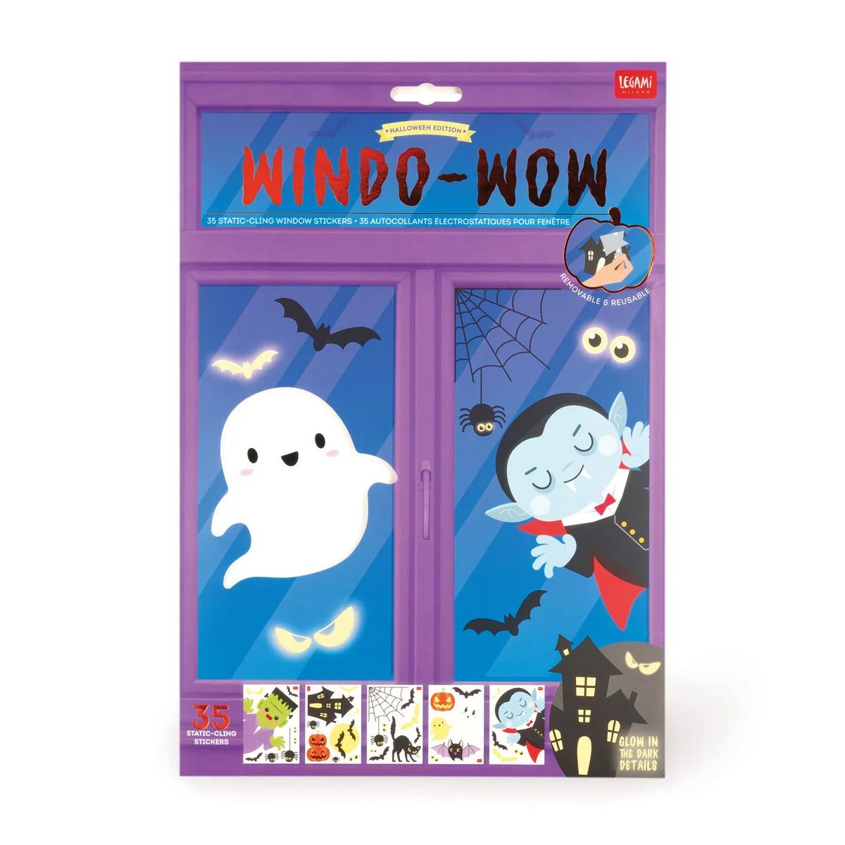 Set 35 Adesivi Elettrostatici per Finestra - Windo-Wow - LEGAMI