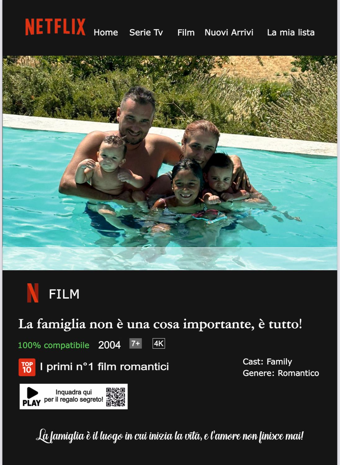 Poster con video ...dedica...musica personalizzato