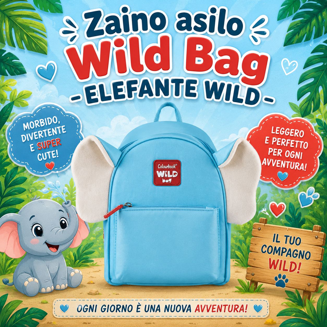 Zaino asilo Wild Bag Colourbook