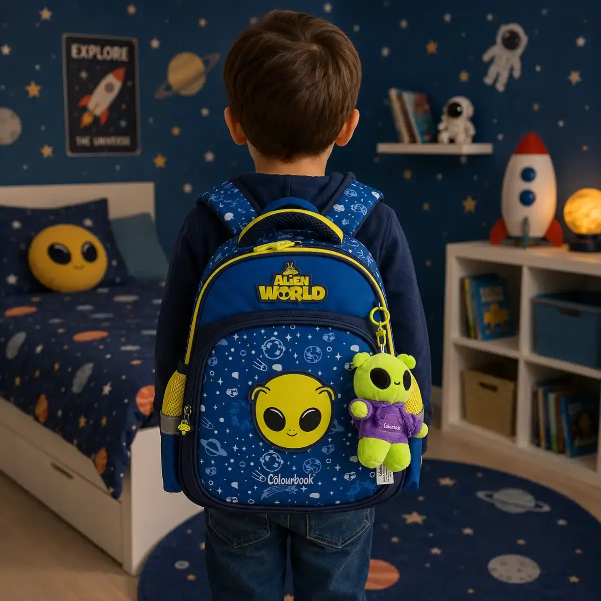 Zaino Asilo Alien World  o Unicorno con peluche omaggio