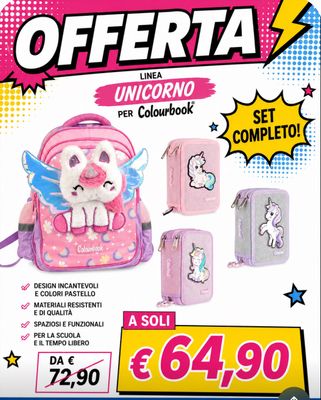 ZAINO+ASTUCCIO UNICORNO COLOURBOOK